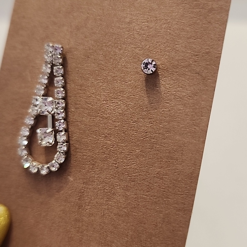 Silver Teardrop Pendant and Stud Earring Set MIX & MATCHED - Picture 2 of 6
